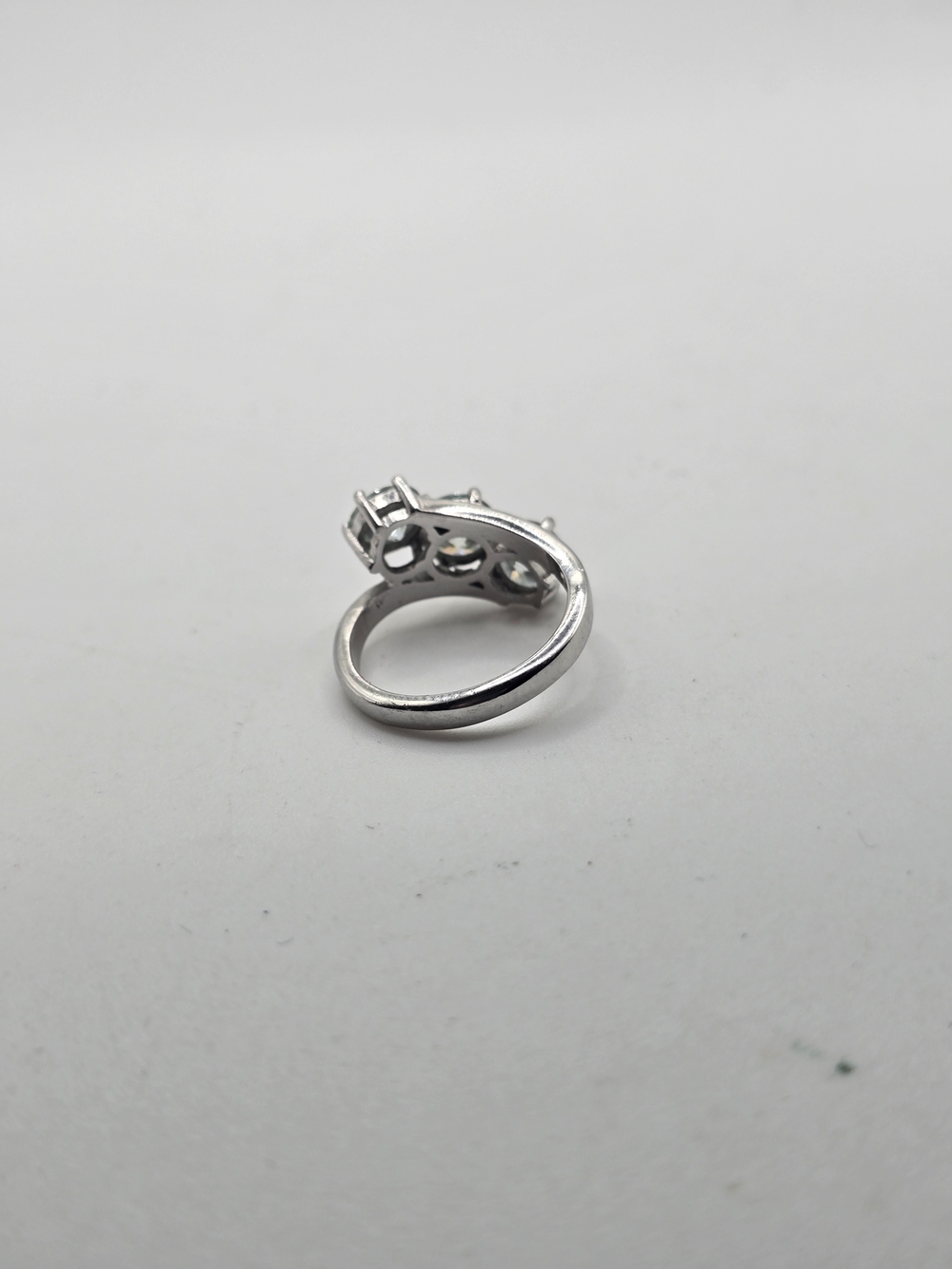 Sterling Silver Lab Diamond Ring - Picture 7 of 8